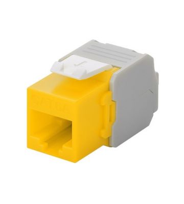 Złącze Keystone CAT6a UTP - beznarzędziowe - żółte