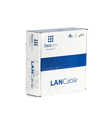 Kabel CAT6 U/UTP 100m na bębnie elastyczny szary CCA