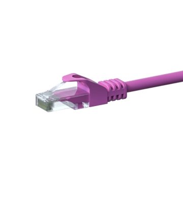 Kabel krosowy UTP CAT6 5m różowy - CCA