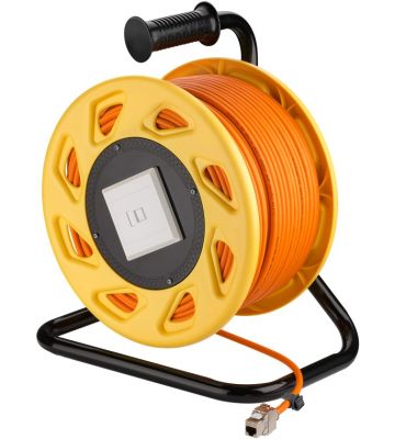 Bęben na kabel CAT7 S/FTP ze złączem Keystone CAT6a - RJ45 - 50 metrów