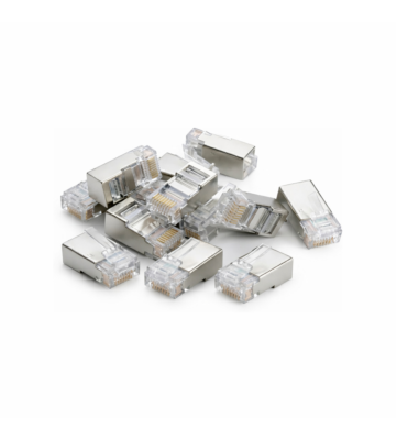 Złącze przelotowe DANICOM SFTP CAT6A RJ45 - elastyczny rdzeń przelotowy - 10 sztuk