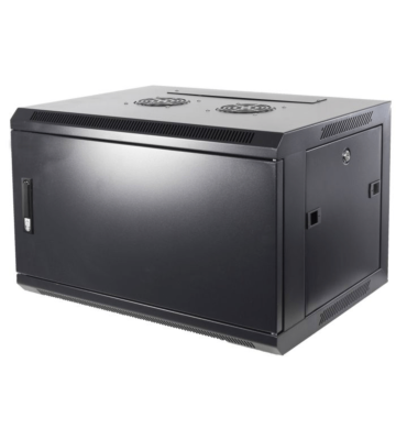 Szafka ścienna 6U z drzwiami metalowymi 600x600x368mm (szer. x gł. x wys.)