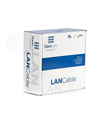 DANICOM CAT6A FTP 100m Kabel zewnętrzny na rolce sztywny - PE (Fca)