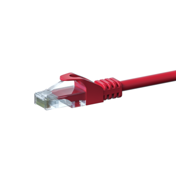 Kabel krosowy UTP CAT5e 2m czerwony - 100% miedź