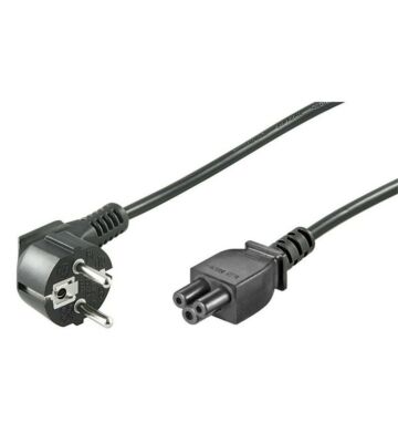 Kabel zasilający kątowy Schuko do C5 1,80m czarny
