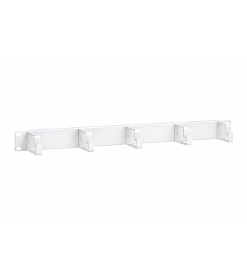 Uchwyt na kabel metalowy 19 cali 1U - biały
