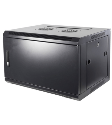 Szafka ścienna 6U z drzwiami metalowymi 600x450x368mm (szer. x gł. x wys.)