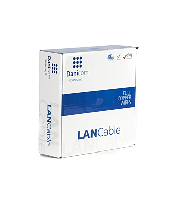 DANICOM CAT6A S/FTP 50m cable on roll rigid - LSZH (Dca)