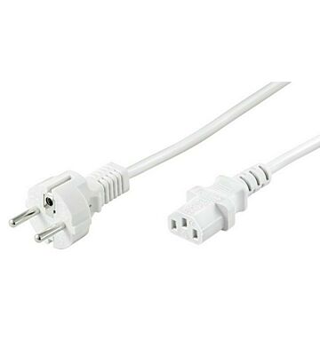 Kabel zasilający Schuko do C13 5m biały