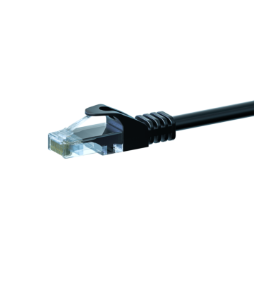 Kabel krosowy UTP CAT5e 1,50 m czarny - 100% miedź