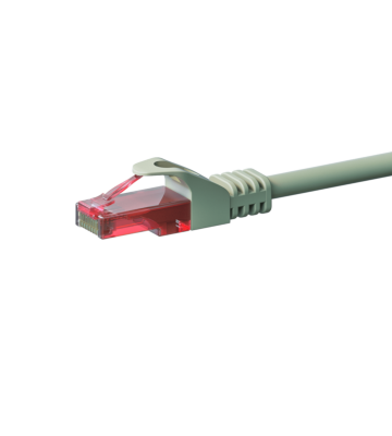 Kabel krosowy UTP CAT6 0,50m szary - 100% miedź