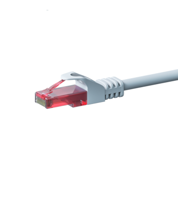 Kabel krosowy UTP CAT6 1m biały - 100% miedź