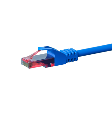 Kabel krosowy UTP CAT6 0,15m niebieski - 100% miedź