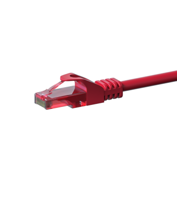 Kabel krosowy UTP CAT6 0,50m czerwony - 100% miedź