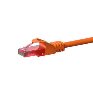Kabel krosowy UTP CAT6 1m pomarańczowy - 100% miedź