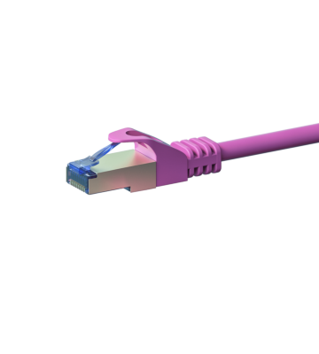 Kabel krosowy CAT6a S/FTP (PIMF) 15 m różowy