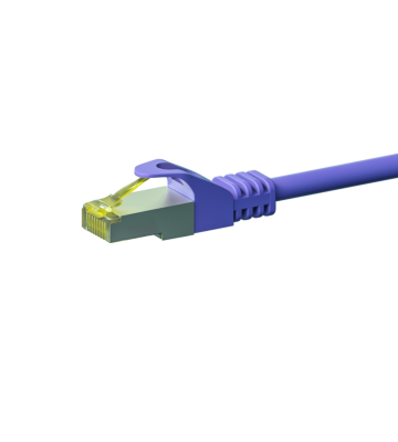 Kabel krosowy Cat7 S/FTP (PIMF) 1m fioletowy