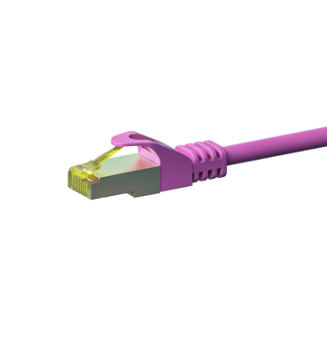Kabel krosowy Cat7 S/FTP (PIMF) 3m różowy