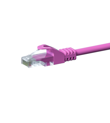 Kabel krosowy UTP CAT5e 0,50 m różowy - CCA