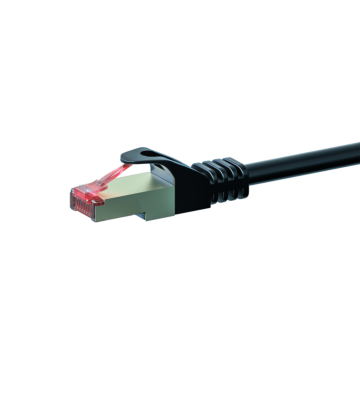 Kabel krosowy CAT6 S/FTP (PIMF) 1m czarny 