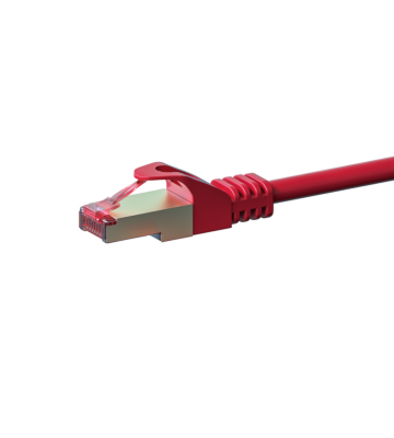 Kabel krosowy CAT6 S/FTP (PIMF) 3m czerwony 