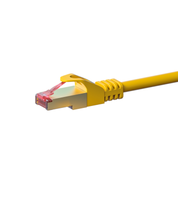 Kabel krosowy CAT6 S/FTP (PIMF) 0,50 m żółty 