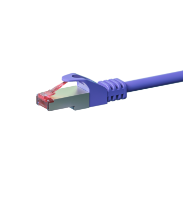 Kabel krosowy CAT6 S/FTP (PIMF) 0,50 m fioletowy 