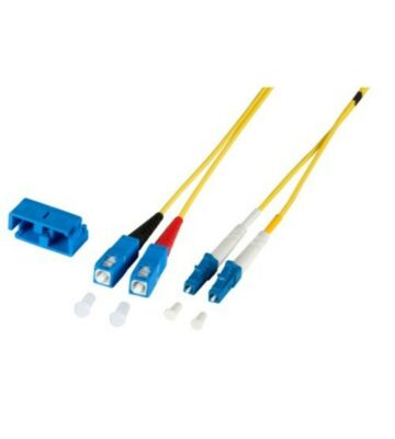 Kabel światłowodowy dupleksowy OS2 LC-SC 2m