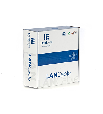 DANICOM CAT6A U/UTP 50m kabel na rolce elastyczny - PVC (Fca)
