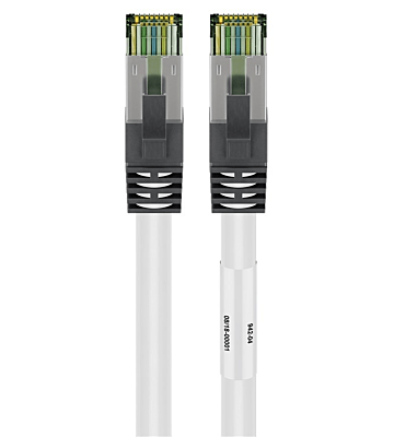 Kabel krosowy Cat8 S/FTP (PIMF) 5m biały