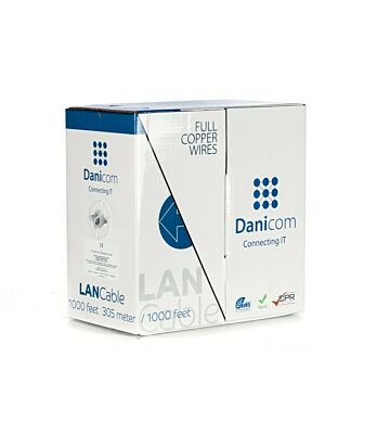 DANICOM CAT5E UTP 305m cable on roll flexible - PVC (Fca)