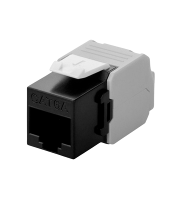 Złącze Keystone CAT6a UTP - beznarzędziowe - czarne