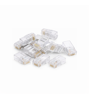 Złącze przelotowe DANICOM UTP CAT6 RJ45 - elastyczny rdzeń przelotowy - 10 sztuk