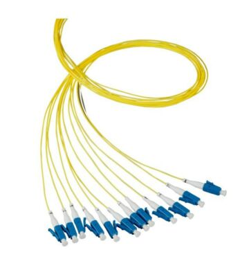 Pigtail światłowodowy OS2 żółty LC/PC - 12 szt.