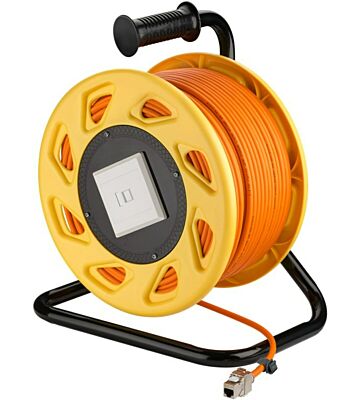 Bęben na kabel CAT7 S/FTP ze złączem Keystone CAT6a - RJ45 - 50 metrów