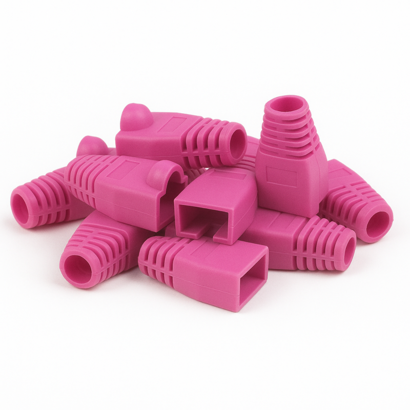 DANICOM Przepustka RJ45 Różowa - 10 sztuk