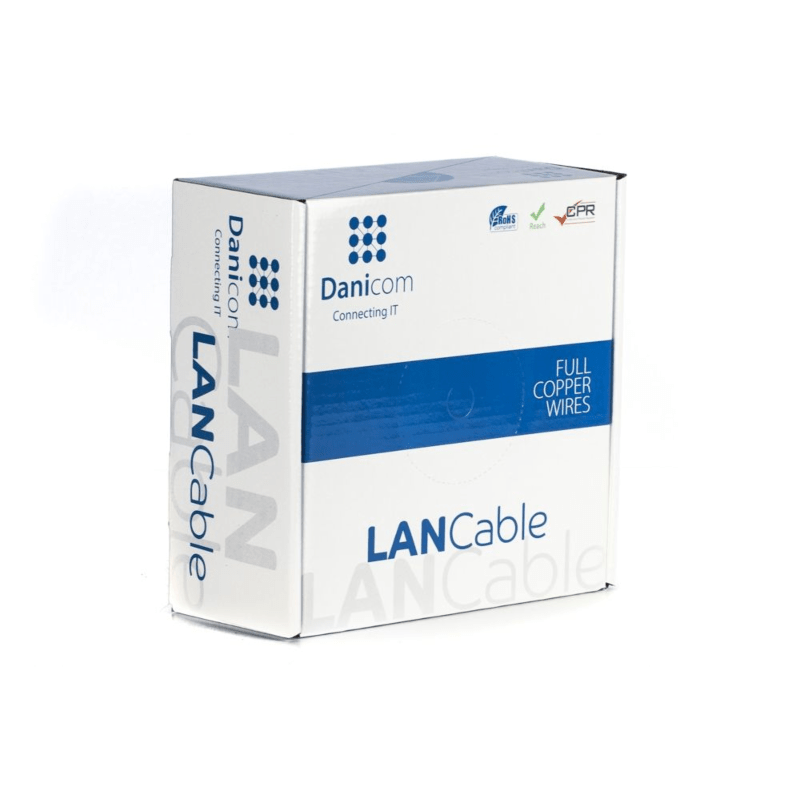 DANICOM CAT5E UTP 100m Kabel zewnętrzny na rolce sztywny - PE (Fca)