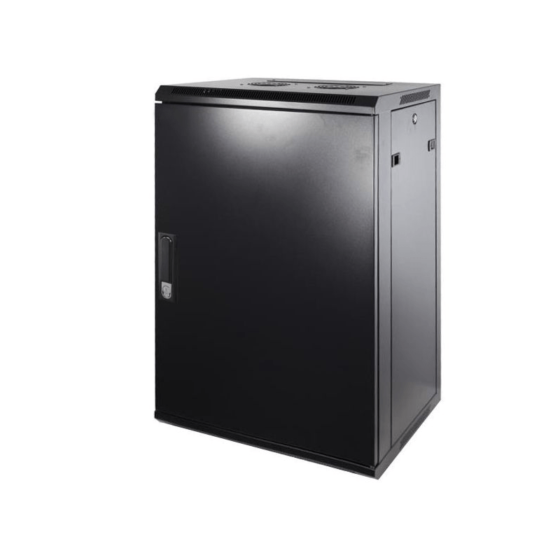 Szafka ścienna 18U z drzwiami metalowymi 600x600x900mm (szer. x gł. x wys.)
