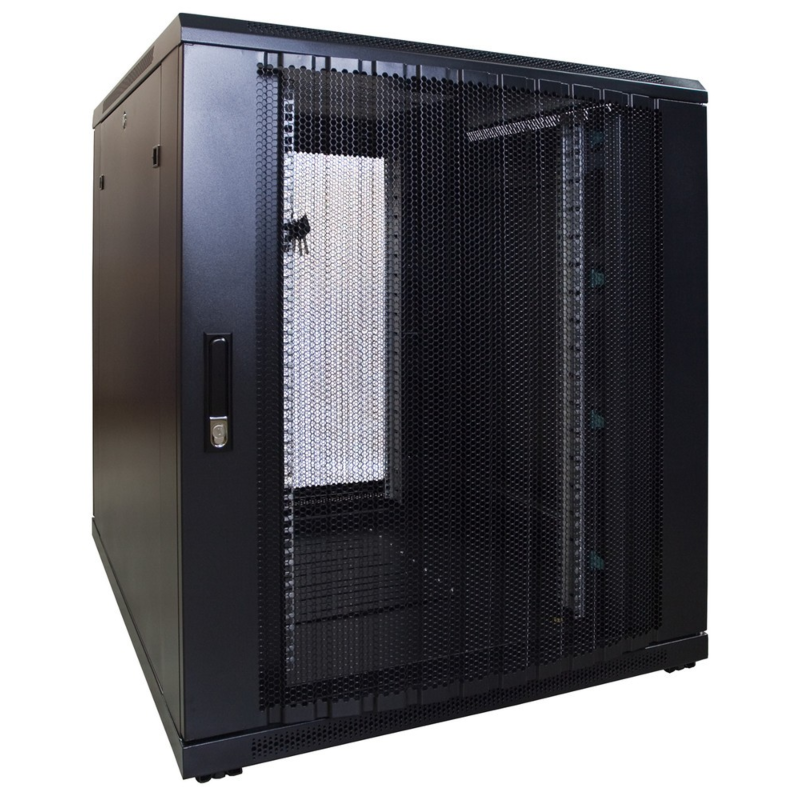 Mini szafa serwerowa 12U z drzwiami perforowanymi 800x1200x720mm (szer. x gł. x wys.)