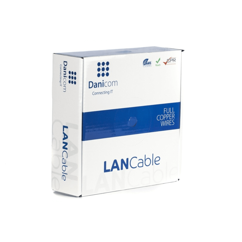 Kabel DANICOM CAT7 S/FTP 50m na rolce, sztywny - LSZH (Dca)