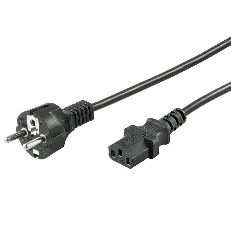 Kabel zasilający Schuko do C13 5m czarny