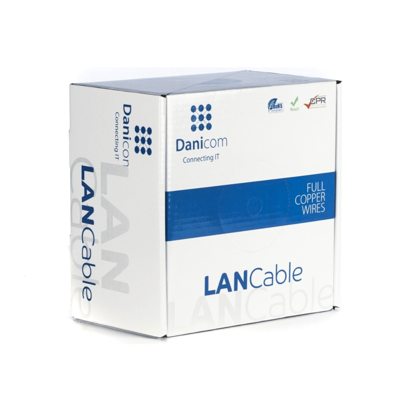 DANICOM CAT6A S/FTP 100m kabel na rolce elastyczny - PVC (Fca)