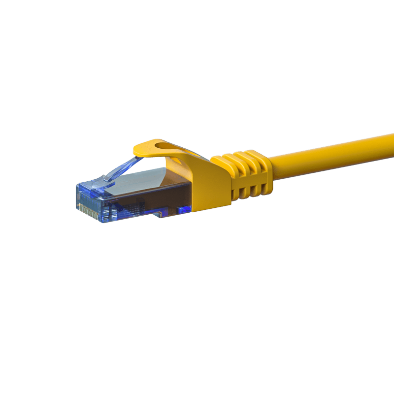 Kabel krosowy UTP CAT6a 5m żółty - 100% miedź