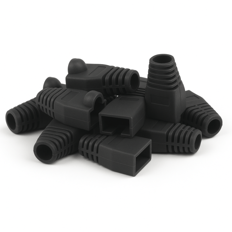 DANICOM Dźwigar kablowy RJ45 Czarny - 10 sztuk