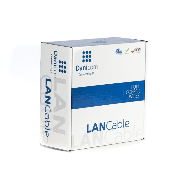 DANICOM CAT7 S/FTP 100m Kabel zewnętrzny na rolce sztywny - PE (Fca)