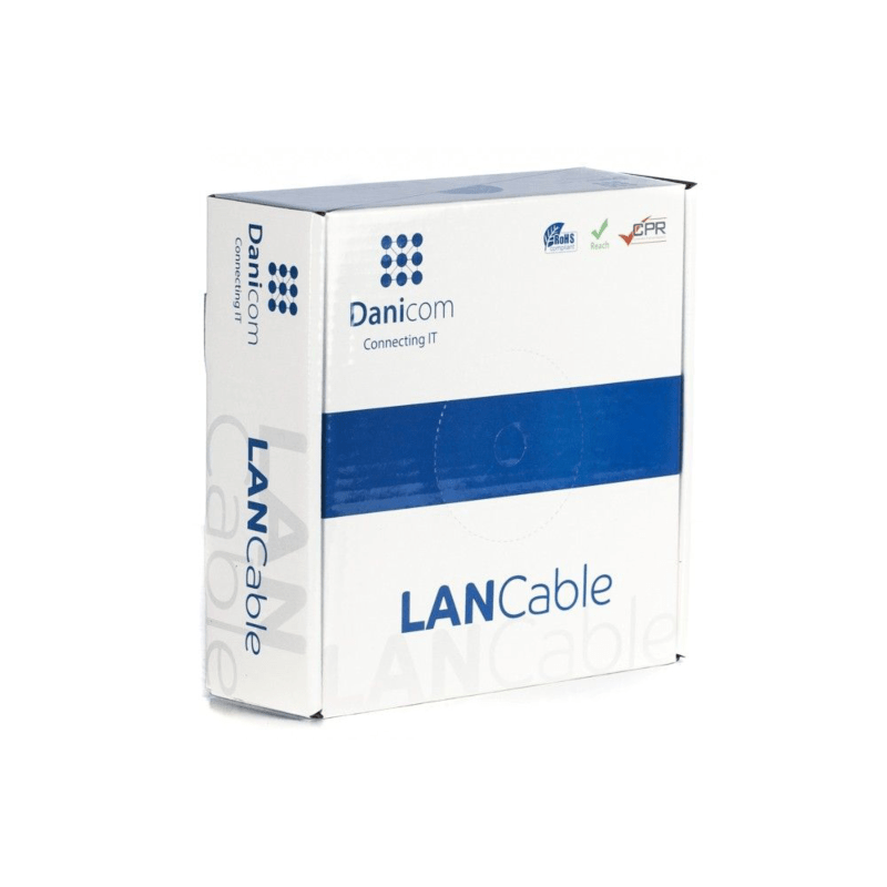 Kabel CAT5e F/UTP 100m na bębnie, elastyczny, szary, CCA