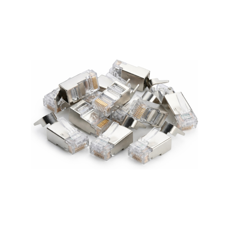 Złącze DANICOM SFTP CAT6a RJ45 - do drutu litego - 10 szt.