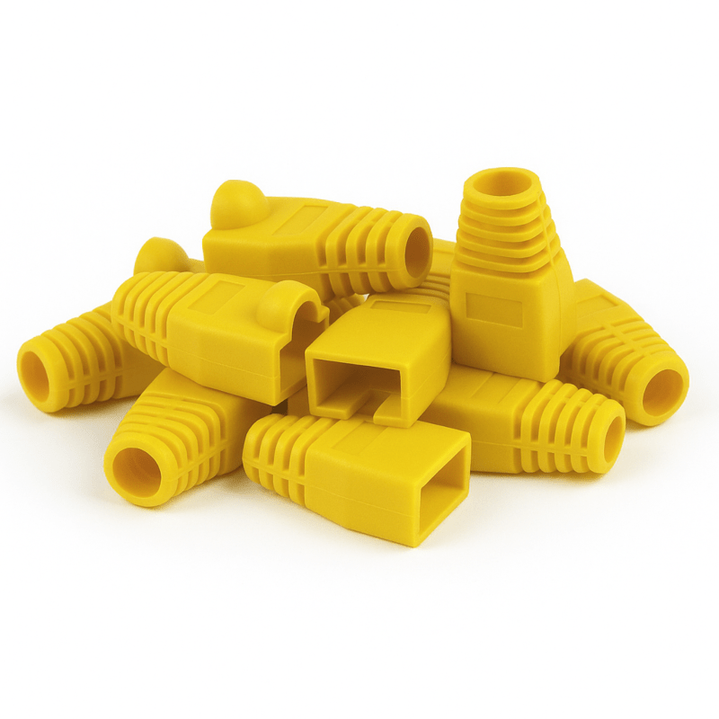 Belka kablowa DANICOM RJ45 żółta - 10 sztuk
