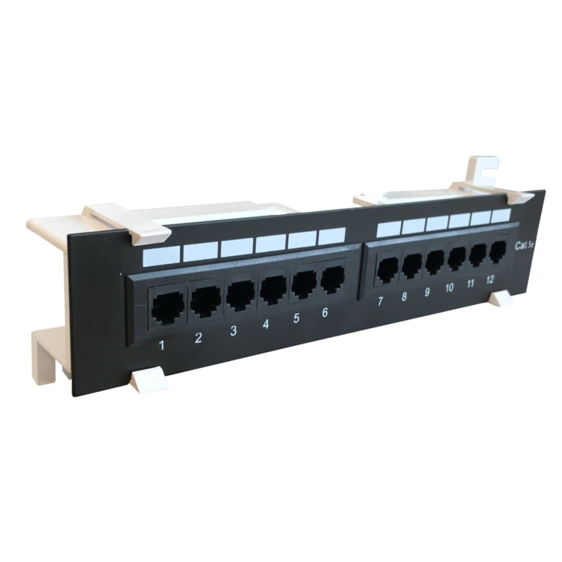 Panel krosowy ścienny CAT5e UTP - 12 portów