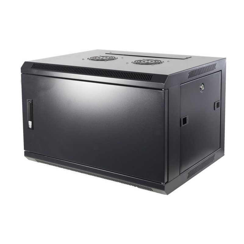 Szafka ścienna 6U z drzwiami metalowymi 600x450x368mm (szer. x gł. x wys.)